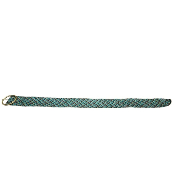 Kookai Wide Braided Belt Large Brass Oval Buckle EUC 38 " Waist - Picture 5 of 11